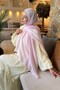 Diamond Pattern Aura Cotton Jacquard Shawl Candy Pink - 3