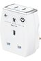 Single Socket Surge Protected Power Adaptor with Two USB Charging Points - Gloss White 3 - 3