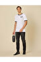 Men White Printed Crew Neck T Shirt - 3