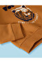 Infant Boys Brown Tiger Printed Hoodie - 3