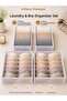 4-Piece Laundry and Bra Organizer Set, 2 Pieces with 12 Compartments + 2 Pieces with 8 Compartments for In-Closet Organization - 2