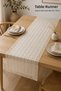 Set of 2 Lace Laced Runner and Fiskos Cover and Runner Set, 2 Piece Set of Special Textured Decorative Tablecloth - 7