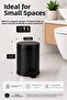 Pedal Trash Can 5 Liter Inner Bucket Bathroom Trash Can with Lid Black - Titan 7005 - 3