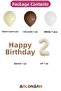 -2- Age Retro Happy Birthday Banner Themed Balloon Bundle 20 Pieces - 2