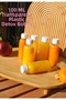 6 Pieces of 100 ml Plastic Ginger Shot Bottles with White Leak-Proof Caps Detox Fruit Shot Bottles