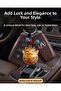 Lucky Cat Maneki Neko Golden Color Abundance Keychain - Authentic Concept Gift with Natural Stone Detail - 4
