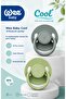 Cool Round Soft Tip Silicone Pacifier Set of 2 6-18 Months (Gray/Green)