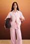 Pembe % 100 Keten Cep Detaylı Oversize Gömlek TWOSS26GO00039