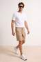 Beige Cotton Flexible Breathable Fabric Men's Shorts & Bermuda Tmnss26Sr00022 - 2