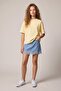 Yellow Plain Knitted Girls' T-Shirt Tkdss26Ts00085 - 2