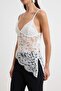 White Asymmetrical Cut Lace Blouse Tpraw27Bz00004 - 3