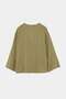 Khaki V-Neck Front Tie Standard Size Wide Sleeve Blouse Tdrss26Bz00089 - 4