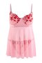 Red Capped Underwire Panties & Babydoll Plus Size Set Tbbss26Dh00016 - 4