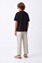 Black Boy's 100% Cotton Plain Crew Neck Knitted T-Shirt Tkdss26Ts00080