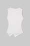 White Double-Breasted Collar Asymmetrical Blouse with Front Accessories Tdrss26Bz00110 - 7