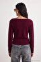 Bordo Premium İplik/Özel İplik Triko Kazak TWOAW27KZ00049 - 6