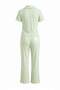 Mint 100% Cotton Hearted Lace Pointel/Ribbed Knitted Pajamas Set Thmaw27Pt00032 - 8