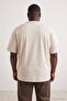 Big Size Stone Regular Drop Shoulder 100% Cotton Collar Detailed T-Shirt Tmnaw27Bf00002 - 3