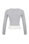 Wardrobe Essentials Gri Melanj Transparan Fitted/Vücuda Oturan Fake Triko Örme Bluz TWOAW27BZ00175 - 10