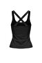 Siyah Soft Fırçalı Kumaş Örme Spor Üst/Bluz THMAW27BZ00002 - 7