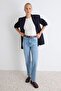 Blue Medium Stretch High Waist Mom Jeans Twoaw27Je00073