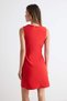 Red Bow Detail Bodycon Midi Woven Dress Twoss26El00693 - 4