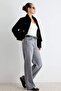 Gri %100 Pamuk Normal Bel Wide Leg Geniş Paça Jeans TWOAW27JE00102 - 8