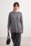 Anthracite Hair Braid Detailed Crew Neck Knitwear Sweater Tctaw26Ak00003 - 2