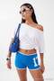 Blue Print Detailed Super Mini Slim Fit Knitted Shorts & Bermuda Twoss26Sr00312 - 3