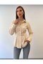 Cotton Cream Shirts with Waist Belt - 3