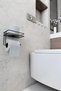 Adhesive Toilet Roll Holder – Matte Black Metal Toilet Paper Holder and Spare Stand - 3