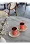 Seasons Orange&Beige Coffee Set for 2 People 70Cc 04Alm008834