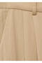 Mid Waist Straight Cut Fabric Pants - 5