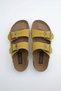 Women's Slippers Mustard Stitched Daily Double Buckle Anatomical - 3