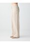 Stone Normal Waist Flared Woven Long Trousers - 4
