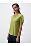 Green Crew Neck Short Sleeve Basic T-Shirt - 3