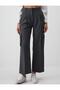 Anthracite Relaxed Fit High Waist Wide Leg Woven Pants - 5