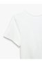 Back Detailed Boat Neck Modal Fabric Sports T-Shirt - 5