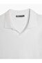 Cotton Pique Fabric Short Sleeve Regular Fit V-Neck Polo T-Shirt - 5