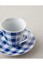 Helena Porcelain Coffee Cup Set 4 Pieces for 2 People Blue - 4