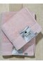 Cascade Towel Set Pack of 2 | Bath Towel 70x140cm & Hand Towel 50x90cm | 100% Cotton 750 GSM | Pink - 2