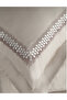 Montana Embroidered Cotton Satin Duvet Cover Set - Beige - 4