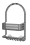 Ceres Plastic Bathroom Shower Shelf - Transparent Black - 4