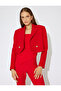 Asymmetrical Double-Breasted Crop Blazer Jacket - 2