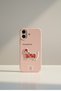 iPhone 16 Plus Compatible Silicone Phone Case with Kawaii Embroidery and Cute Dog Figure