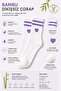 Women's 4-Piece Bamboo Stitch-Free Heart College Socks - 2
