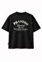 Short Sleeve Boxy Fit Printed T-Shirt Black