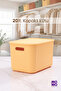 Bigbox 20 Lt 1-Piece Yellow Closet Organizer Storage Box with Lid Basket Organizer Toy Box