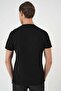 Comfort Fit Crew Neck Dobby Textured Black T-Shirt Ts 896 - 5