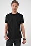 Comfort Fit Crew Neck Dobby Textured Black T-Shirt Ts 896 - 3